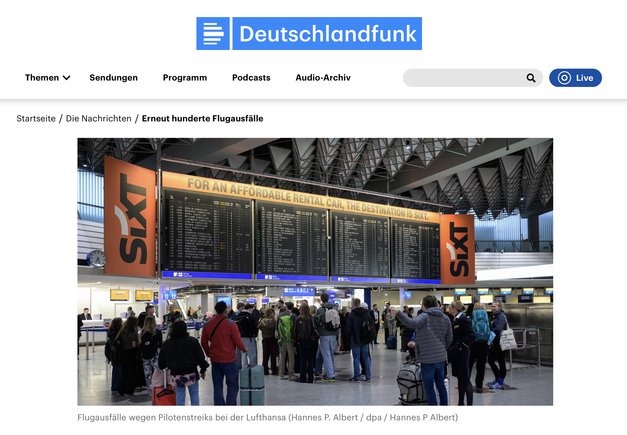 Streik bei der Lufthansa - Erneut hunderte Flugausfälle